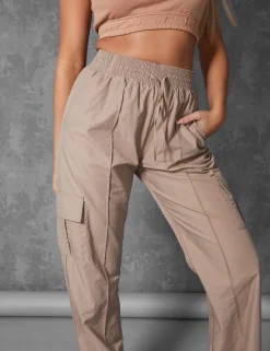 Sale Split Hem Cargo Trousers Stone Sculpt & Leisure | Kaiia The Label