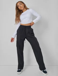 Fashion Split Hem Cargo Trousers Sculpt & Leisure | Kaiia The Label