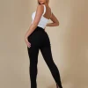Best Split Hem Ribbed Leggings Tracksuits | Tracksuits