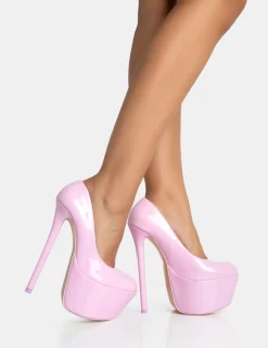 Fashion Stargaze Baby Patent Extreme Court Stiletto Heels Court Heels | Pink Heels