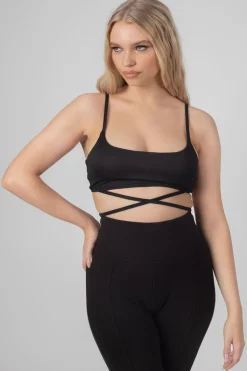 Discount Strappy Tie Cropped Bralet Sculpt & Leisure | Kaiia The Label