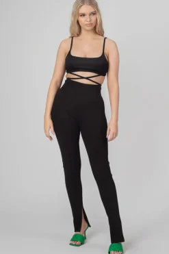 Discount Strappy Tie Cropped Bralet Sculpt & Leisure | Kaiia The Label