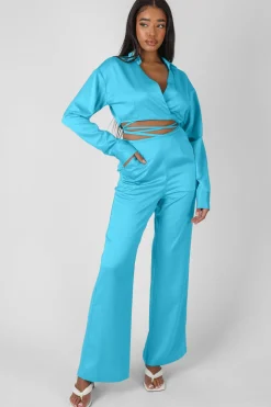 Flash Sale Strappy Waist Striaght Leg Trouser Sculpt & Leisure | Kaiia The Label