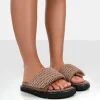 Store Sweeter Nylon Padded Slide Sandals Flats