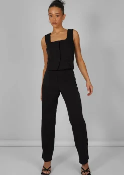 Outlet Tailored Extreme High Waisted Slim Leg Trousers Black Trousers