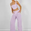 Shop Tailored Wide Leg Trousers Lilac Sculpt & Leisure | Kaiia The Label