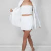 Flash Sale Tailored Wrap Mini Skort Cream Sculpt & Leisure | Kaiia The Label