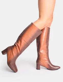 Discount Tamira Ombre Block Heel Knee High Boots Block Heels | Heeled Boots