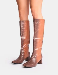 Discount Tamira Ombre Block Heel Knee High Boots Block Heels | Heeled Boots