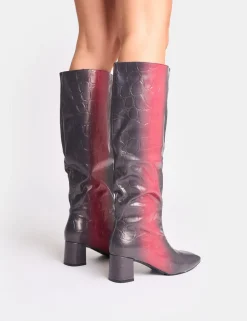 Outlet Tamira Ombre Block Heel Knee High Boots Block Heels | Heeled Boots