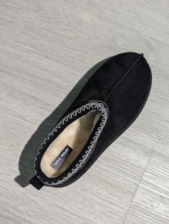 Fashion Tamsin Faux Suede Embroidered Slipper Boots Flats | Faux Fur Ankle Boots