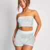 Shop Textured Bandeau Crop Top Co Ord Co-ords | Tops
