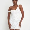 Cheap Textured Floral Twist Strap Mini Dress White Sculpt & Leisure | Kaiia The Label