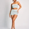 Cheap Textured High Waisted Micro Shorts Co Ord Co-ords | Shorts