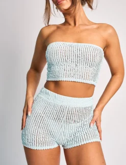 Cheap Textured High Waisted Micro Shorts Co Ord Co-ords | Shorts