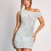 Shop Textured One Shoulder Mini Dress Dresses