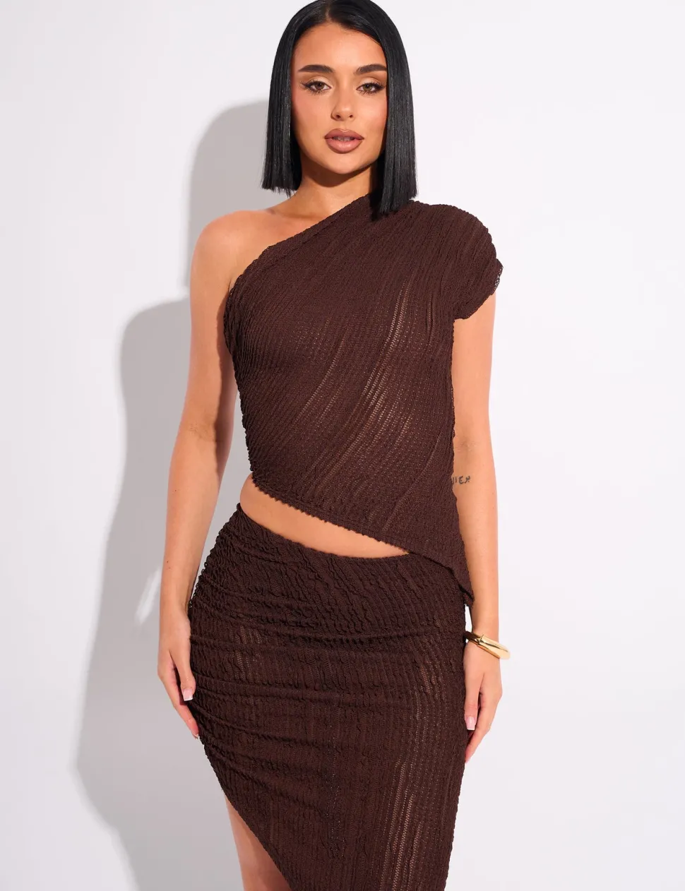 Best Textured One Shoulder Top Co-ords | Tops
