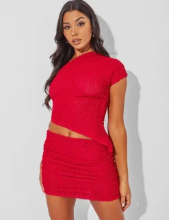 Online Textu Ruched Mini Skirt Back In Stock | Co-ords