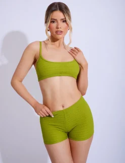 Clearance Textured Strappy Cami Crop Top Co-ord Co-ords | Tops