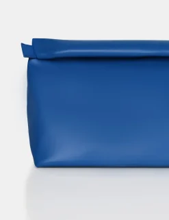 New The Aria Cobalt Folded Detail Clutch Bag Clutch Bags