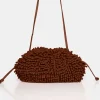 Discount The Ausha Chocolate Chenille Clutch Bag Clutch Bags