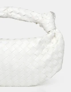 Discount The Blame Woven PU Knot Detail Mini Grab Bag Evening Bags | Clutch Bags