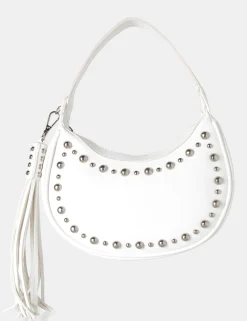 Cheap The Cato Pu Studded Tassel Boho Shoulder Bag Evening Bags