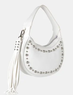 Cheap The Cato Pu Studded Tassel Boho Shoulder Bag Evening Bags