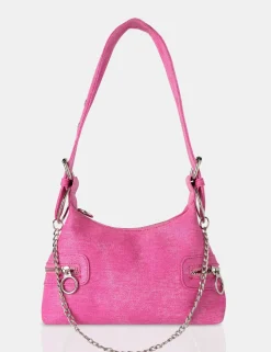 Flash Sale The Chain Bright Denim Shoulder Bag Evening Bags