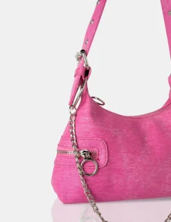 Flash Sale The Chain Bright Denim Shoulder Bag Evening Bags