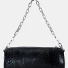 Sale The Claudia Black Croc Shoulder Bag Evening Bags