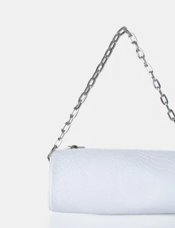 Hot The Claudia White Croc Shoulder Bag Evening Bags