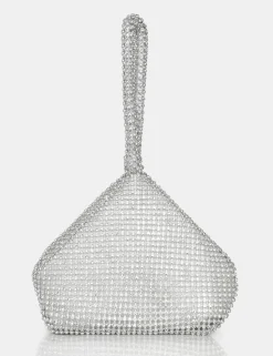 Fashion The Lavender Diamante Mini Pouch Party Bag Diamante Bags | Evening Bags