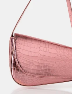 Cheap The Loz Metallic Croc Asymmetric Shoulder Bag Evening Bags
