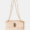 Best The Mara Natural Raffia Gold Chain Detail Adjustable Shoulder Bag Crossbody And Shoulder Bags
