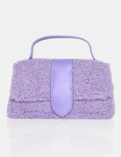 Fashion The Mika Lilac Shearling Mini Bag Crossbody And Shoulder Bags