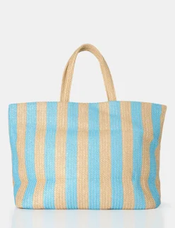 Shop The Nikki Stripe Canvas Top Handle Tote Bag Tote Bags