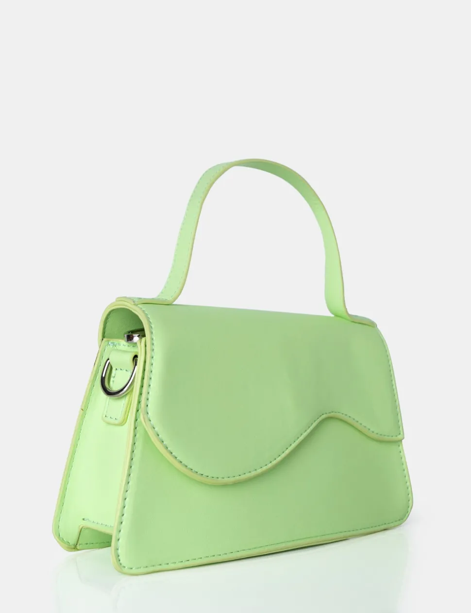 Flash Sale The Polly Soft Lime Croc Top Handle Mini Bag Mini Bags