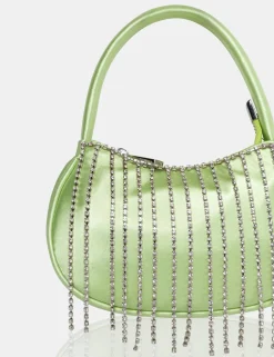 Cheap The Sia Soft Satin Diamante Trim Mini Bag Diamante Bags