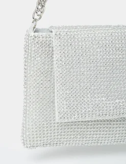 Store The Sianna Diamante Chain Strap Detail Shoulder Bag Evening Bags