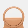 Store The Top Handle Tan Pu Circlur Handle Grab Bag Mini Bags | Clutch Bags