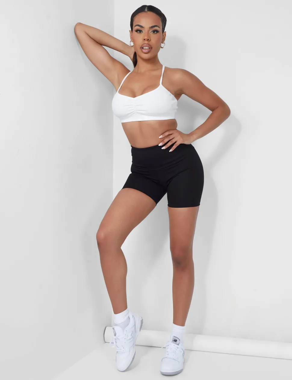 Flash Sale Thick Waistband Cycling Shorts Black Shorts