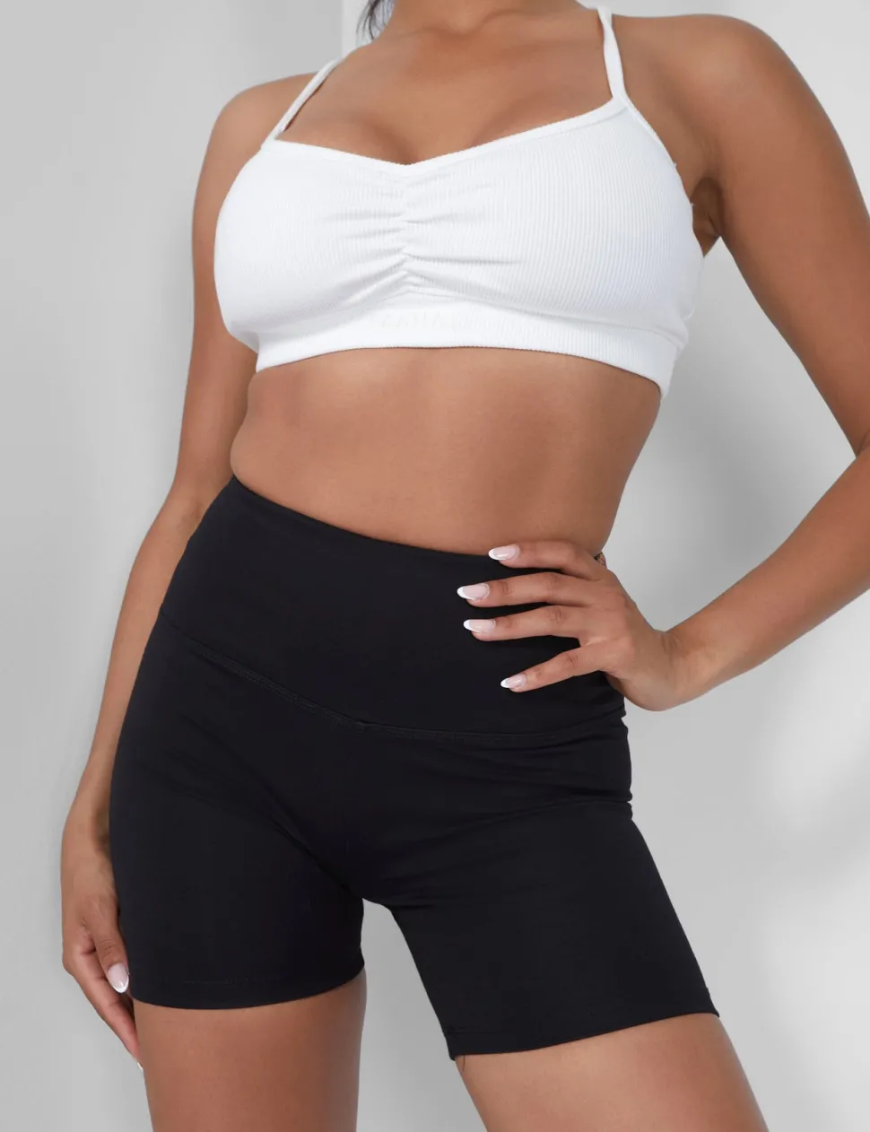 Flash Sale Thick Waistband Cycling Shorts Black Shorts