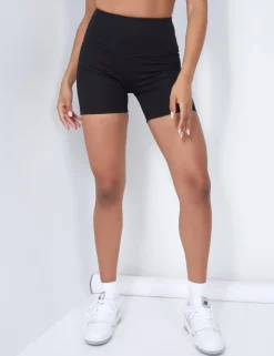 Flash Sale Thick Waistband Cycling Shorts Black Shorts
