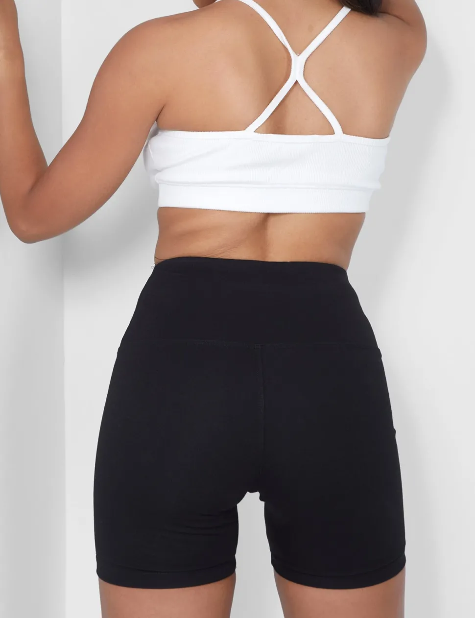 Flash Sale Thick Waistband Cycling Shorts Black Shorts