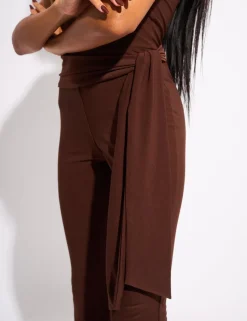 Online Tie Back Belted Jumpsuit Jumpsuits & Playsuits