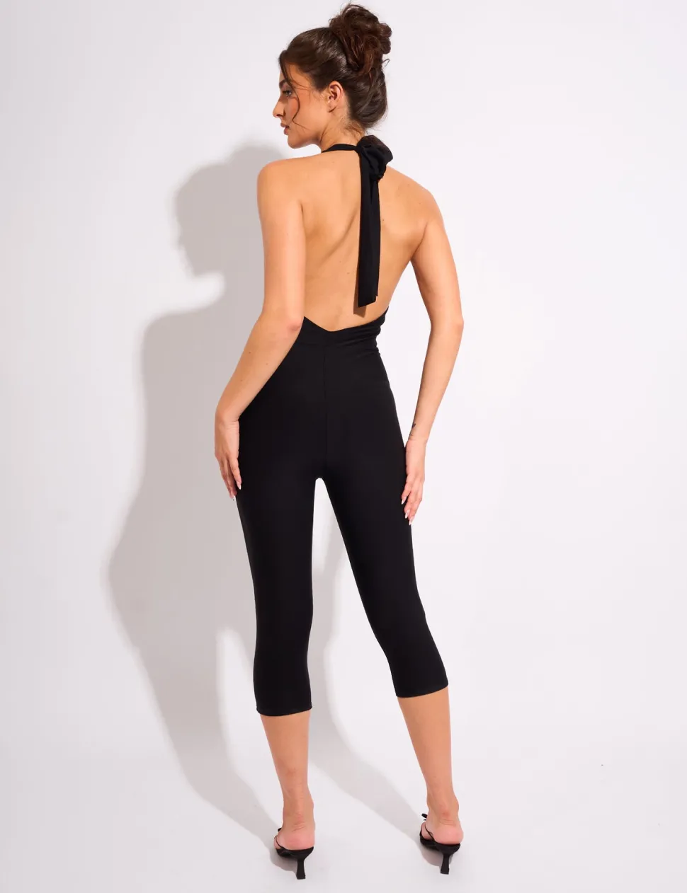 Clearance Tie Back Luxe Slinky Capri Jumpsuit Jumpsuits & Playsuits