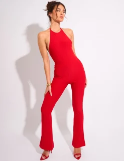 Sale Tie Back Luxe Slinky Jumpsuit Jumpsuits & Playsuits