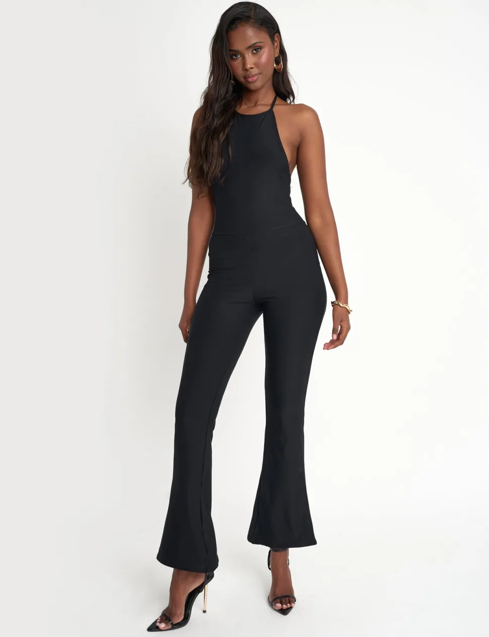 Shop Tie Back Luxe Slinky Jumpsuit B Sculpt & Leisure | Kaiia The Label