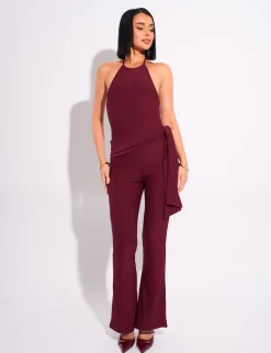 Outlet Tie Back Luxe Slinky Jumpsuit Jumpsuits & Playsuits